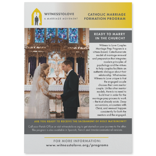 Witness to Love Informational Pew Card